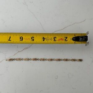 Gold-Tone Floral Link Bracelet - Women Jewelry